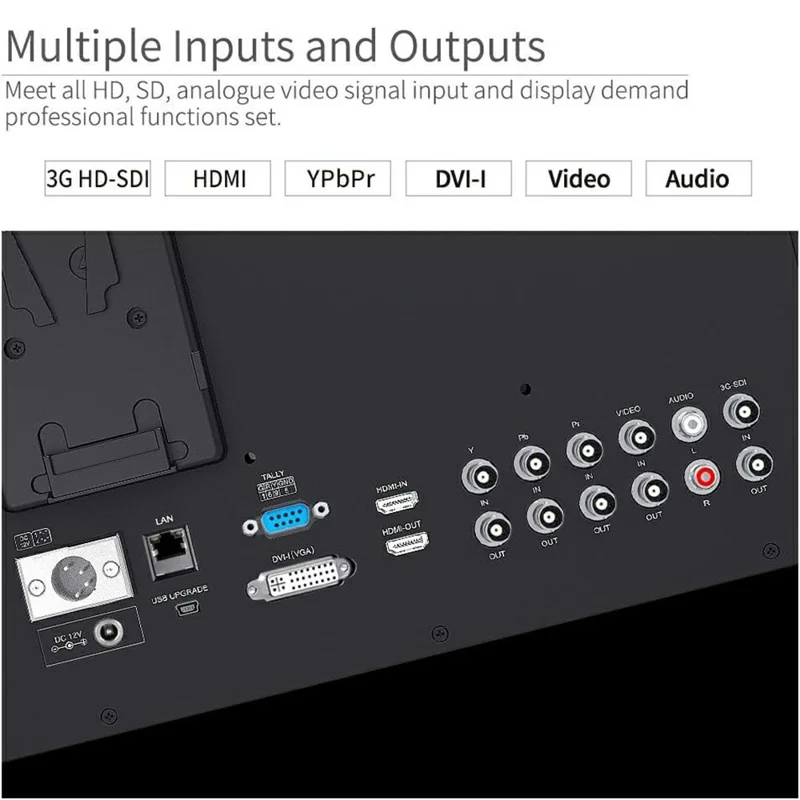 SEETEC P173-9HSD-CO 17,3 tomme Aluminiumkabinet Monterbar Direktørmonitor 3G-SDI / HD 1920x1080 FHD Rack Broadcast Betragtningsenhed - US Stik