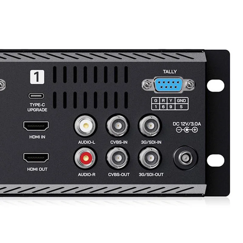 FEELWORLD Q41 4,5 tommer 2HE rackmonteret broadcast-display 3G-SDI / 4K HD / AV firkantskærm broadcast multi-viewer - US-stik