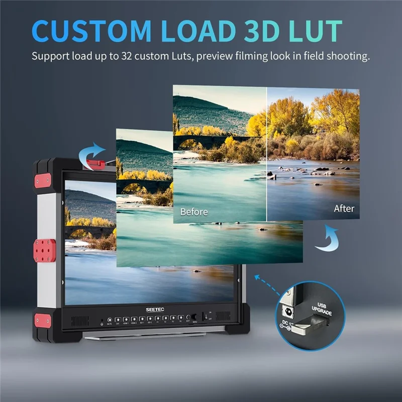 SEETEC P215 PRO-CO 21.5 inch 4K 60P Podcast Viewing Unit 1000 Nits High Brightness Broadcast Display HD In  /  Out - US Plug