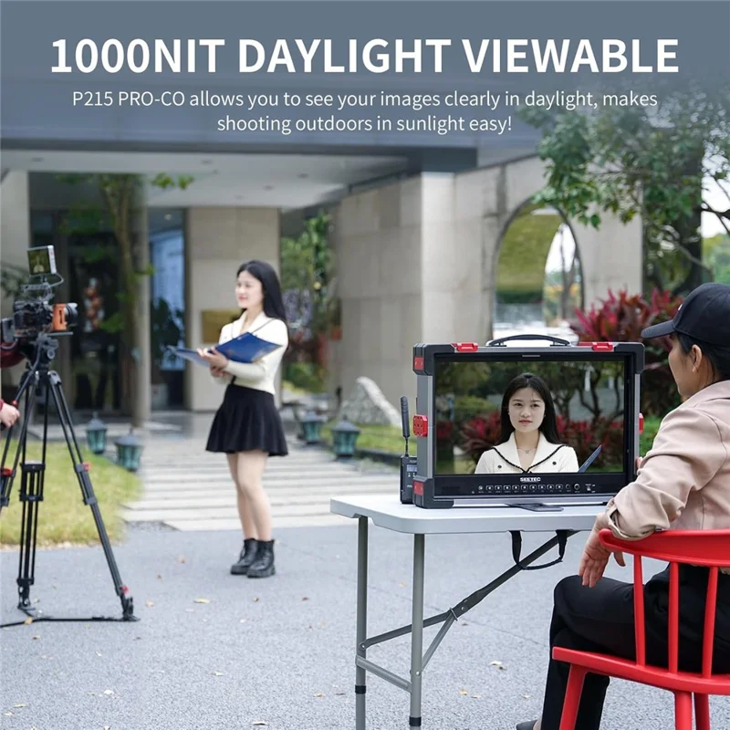 SEETEC P215 PRO-CO 21.5 inch 4K 60P Podcast Viewing Unit 1000 Nits High Brightness Broadcast Display HD In  /  Out - US Plug