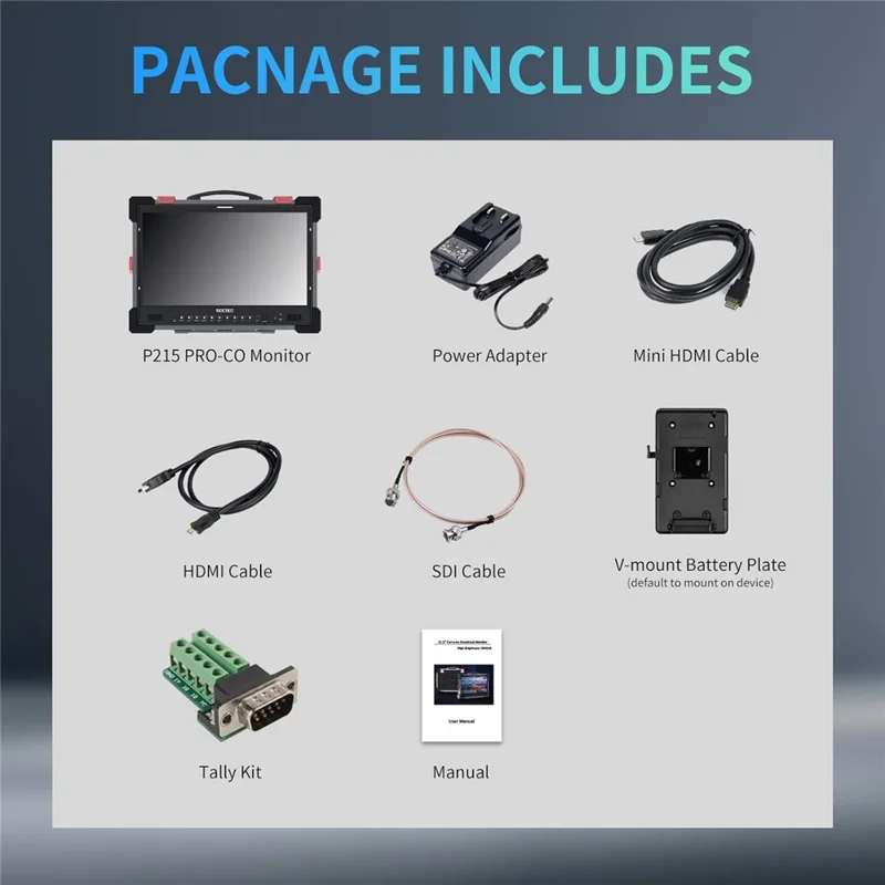 SEETEC P215 PRO-CO 21.5 inch 4K 60P Podcast Viewing Unit 1000 Nits High Brightness Broadcast Display HD In  /  Out - US Plug