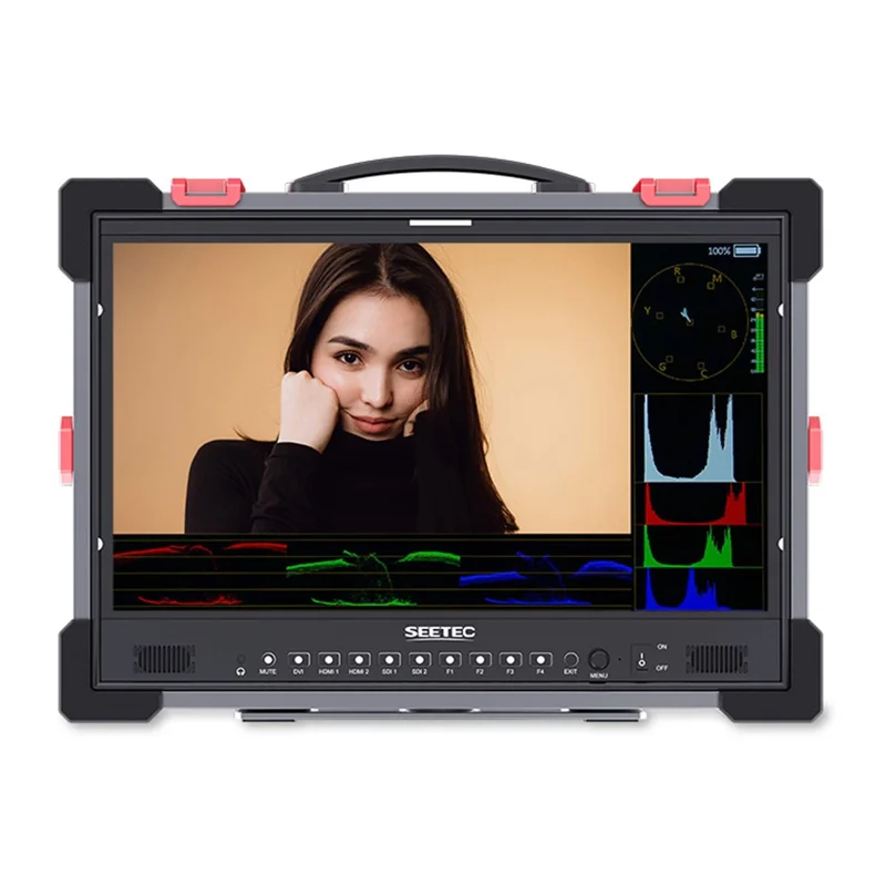 SEETEC P215 PRO-CO 21.5 inch 4K 60P Podcast Viewing Unit 1000 Nits High Brightness Broadcast Display HD In  /  Out - US Plug