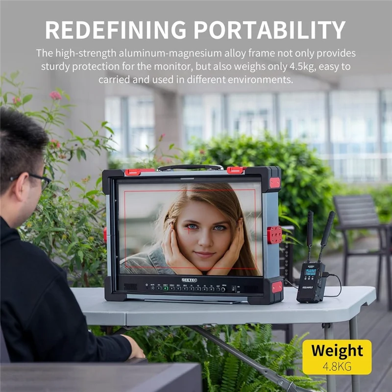 SEETEC P215 PRO-CO 21.5 inch 4K 60P Podcast Viewing Unit 1000 Nits High Brightness Broadcast Display HD In  /  Out - US Plug