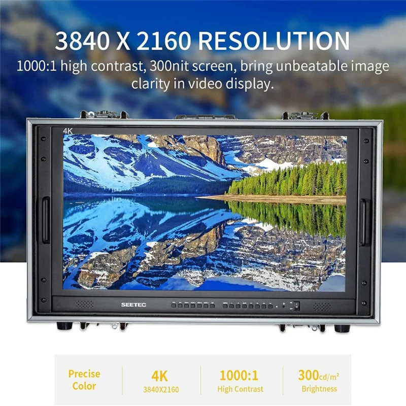 SEETEC 280-9HSD-CO 4-Split Screen 28 cali 4K Director Multi-Viewer 3840x2160 HD Broadcast Monitoring Unit - US Plug