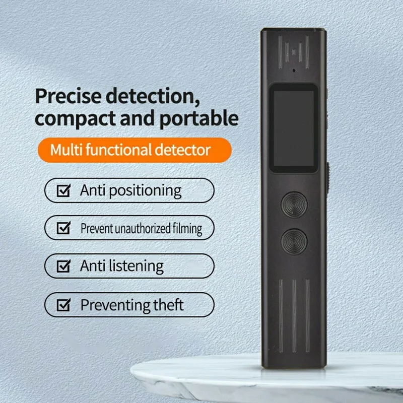 ZD09 Skaner sygnałów radiowych z regulowaną czułością, wykrywacz ukrytych kamer, lokalizator anty-przesłuchaniowy, detektor kamer podczerwieni
