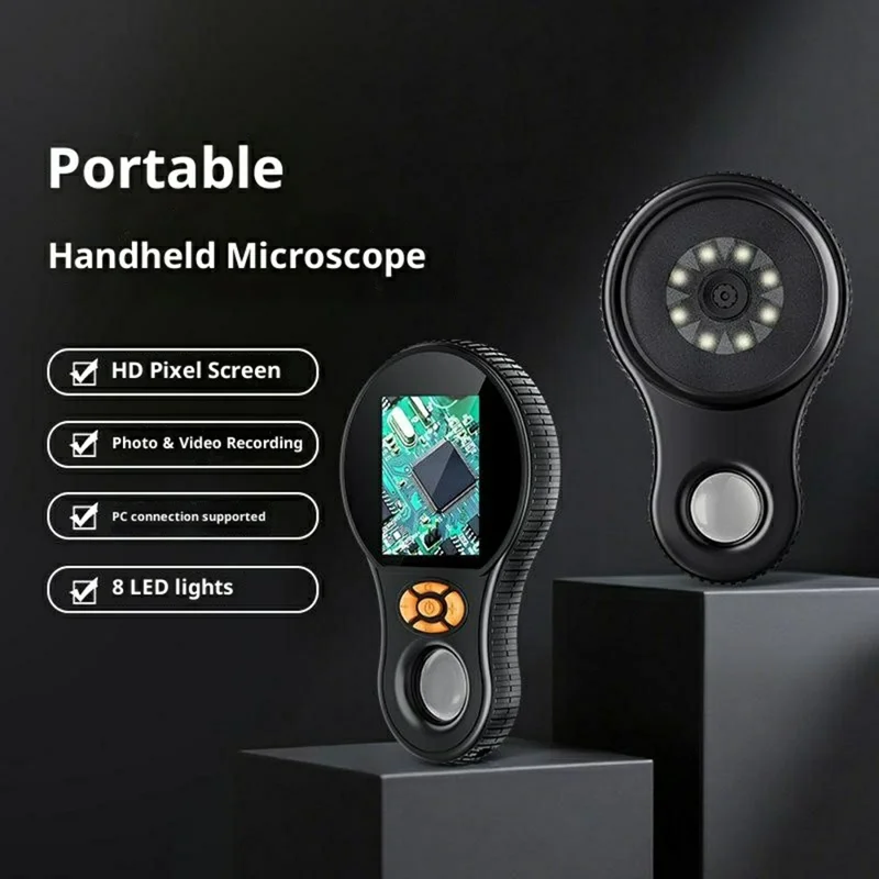 Microscopio digitale 378 Ingranditore elettronico 500X Fotocamera portatile Ultra HD da 2MP con luce LED