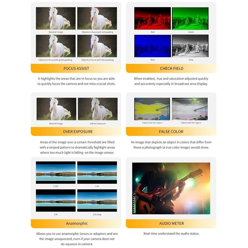 FEELWORLD T51 PLUS Trzy 5,5-calowe ekrany IPS, SDI / 4K HD / AV, 2RU, monitor wideo montowany w racku – wtyk amerykański