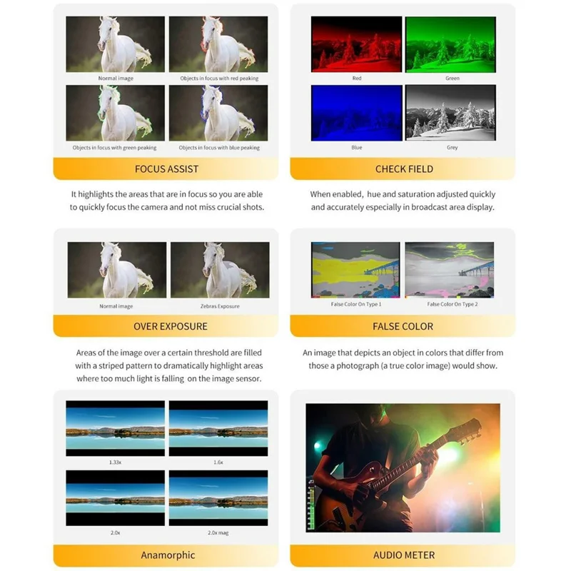 FEELWORLD T51 PLUS-H 2RU Rack Mount Triple 5,5 cala IPS Ekran FHD 4K HD AV Monitor Wideo - Wtyczka US