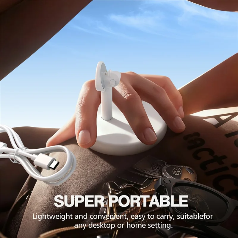 Charging Stand AR Smart Glasses For Ray-Ban Meta Wayfarer  /  Skyler /  Headliner  /  Oakley HSTN USB-C Docking Station for Desktop - White