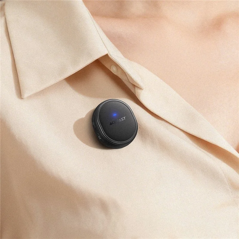 Microfone Lapela Sem Fios ACEFAST R3, Microfone de Baixa Latência e Redução de Ruído com Captação Omnidirecional