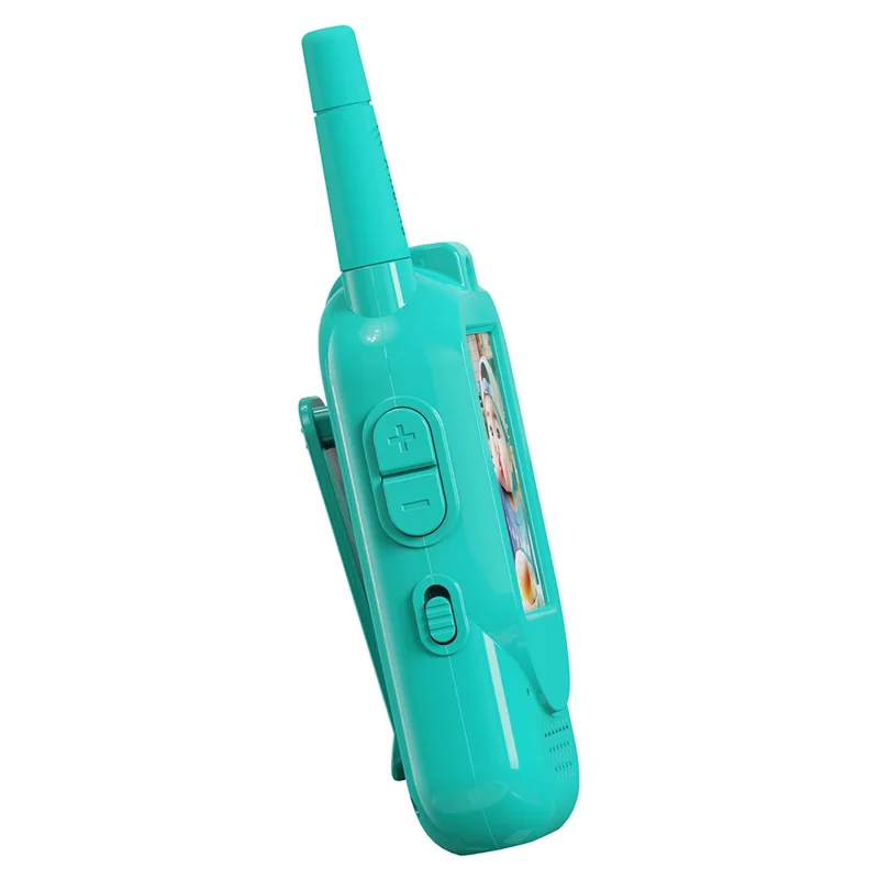 Video Walkie Talkie for Kids 2Pcs Real-Time Video Communication Long Range 150-500m Auto-Pairing Voice Effects - Green