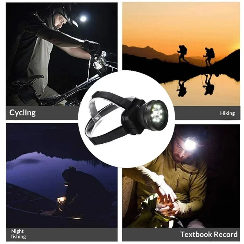901 IPX5 Vandtæt Hovedlampe til Natfiskeri og Udeture, Bærbar Lommelygte med Kamera