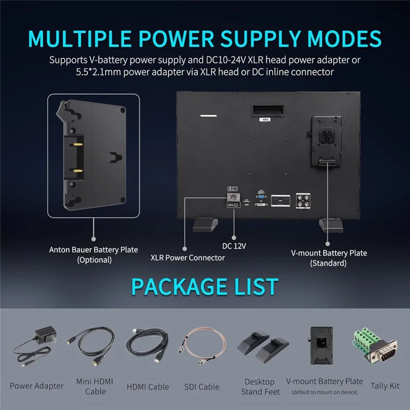 SEETEC P215 PRO 21,5 tommer 1920x1080 FHD Broadcast Monitor 1000nit Høj Hellige IPS Monitor - US Stik