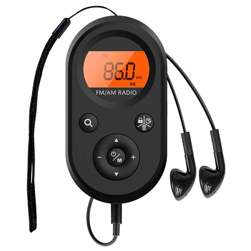 M01 Pocket Mini Radio Rechargeable with Backlight FM / AM Receiver Portable Digital Tuner for Travel / Home