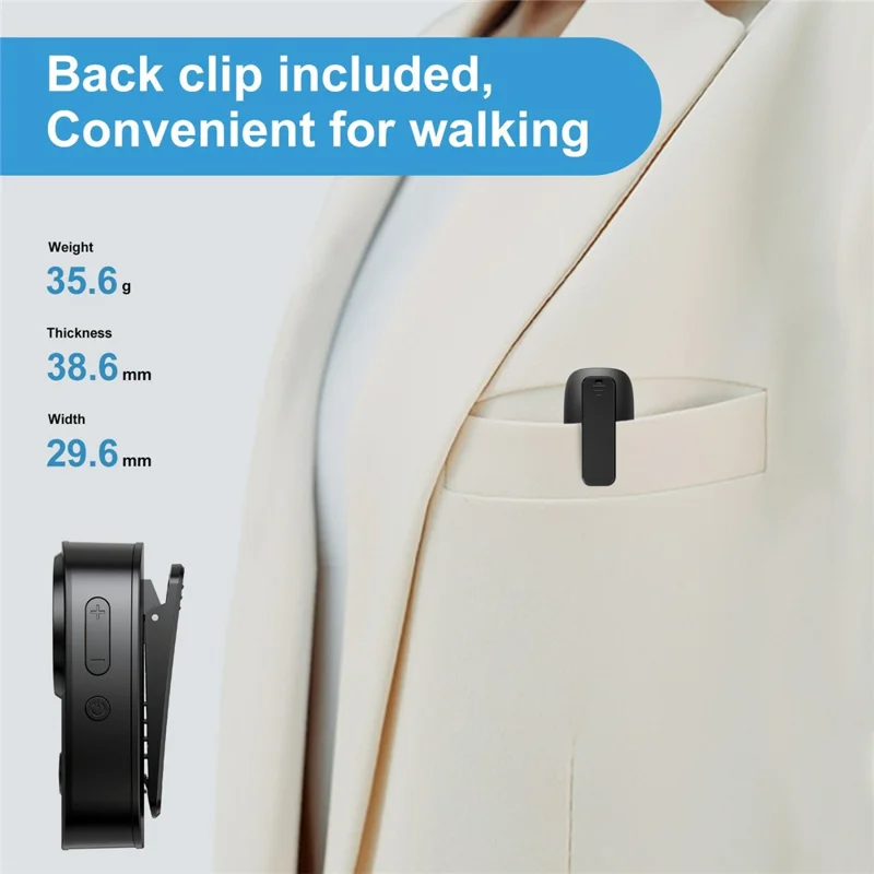 MI06 Mini Portable FM Radio with Clip Digital Display for Elderly 30 Preset Stations Pocket Radio