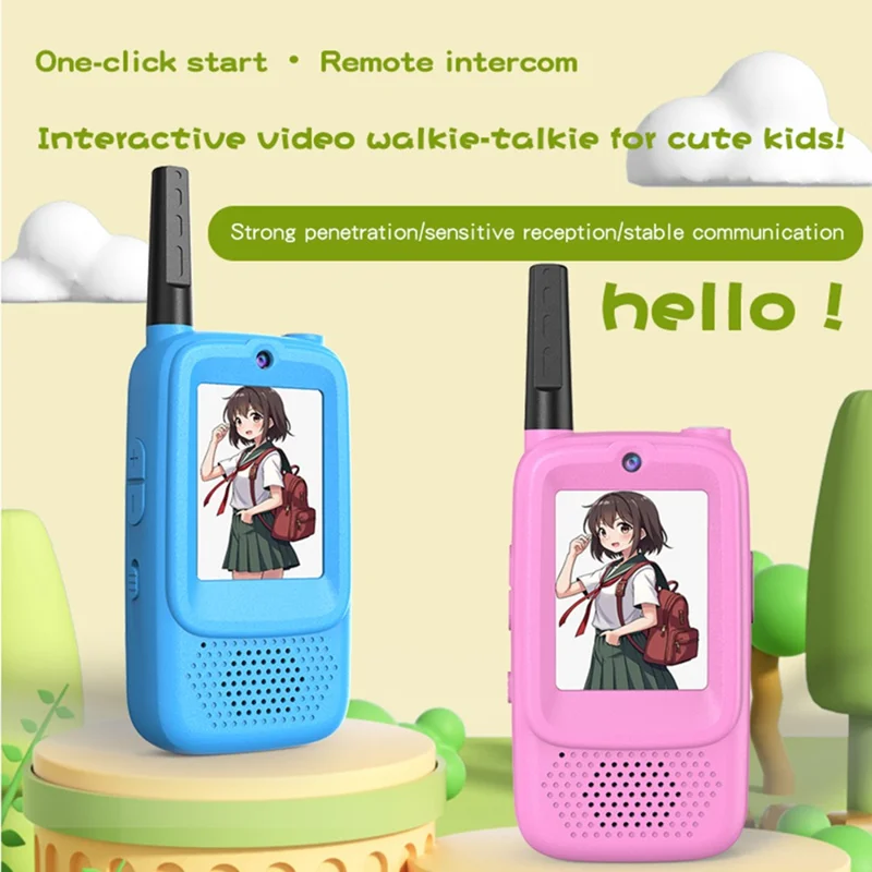 زوج D3 شاشة 2.0 بوصة جهاز داخلي للفيديو للأطفال جهاز اتصال لاسلكي يعمل تلقائيًا عند التشغيل مع وظيفة تغيير الصوت