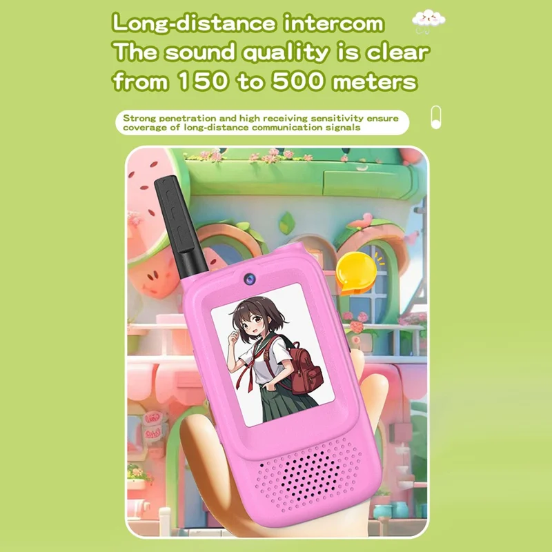 زوج D3 شاشة 2.0 بوصة جهاز داخلي للفيديو للأطفال جهاز اتصال لاسلكي يعمل تلقائيًا عند التشغيل مع وظيفة تغيير الصوت