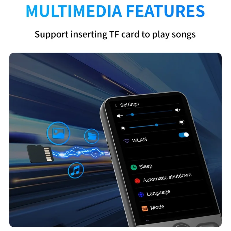 T13 شاشة 2.8 بوصة مترجم ذكي يدعم 138 لغة، مترجم صوتي وضوئي مع تقنية واي فاي وترجمة دون اتصال، سعة ذاكرة عشوائية 1 جيجابايت وسعة تخزين 8 جيجابايت ومزود بـ ChatGPT - أسود