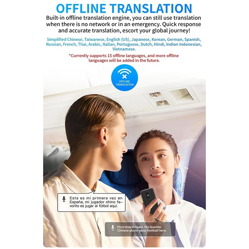 T13 شاشة 2.8 بوصة مترجم ذكي يدعم 138 لغة، مترجم صوتي وضوئي مع تقنية واي فاي وترجمة دون اتصال، سعة ذاكرة عشوائية 1 جيجابايت وسعة تخزين 8 جيجابايت ومزود بـ ChatGPT - أسود