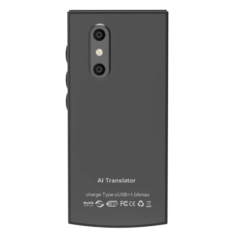 T26 4 بوصة 138 دولة مترجم ذكي واي فاي مترجم صوتي وتسجيل صور مع ترجمة دون اتصال 1 جيجابايت رام 16 جيجابايت تخزين - أسود