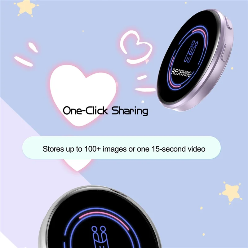 E87 1.7 inch Electronic Display Badge Bluetooth-Compatible DIY LED Name Tag Pin High Definition Display Brooch Gift for Students Fans - Black