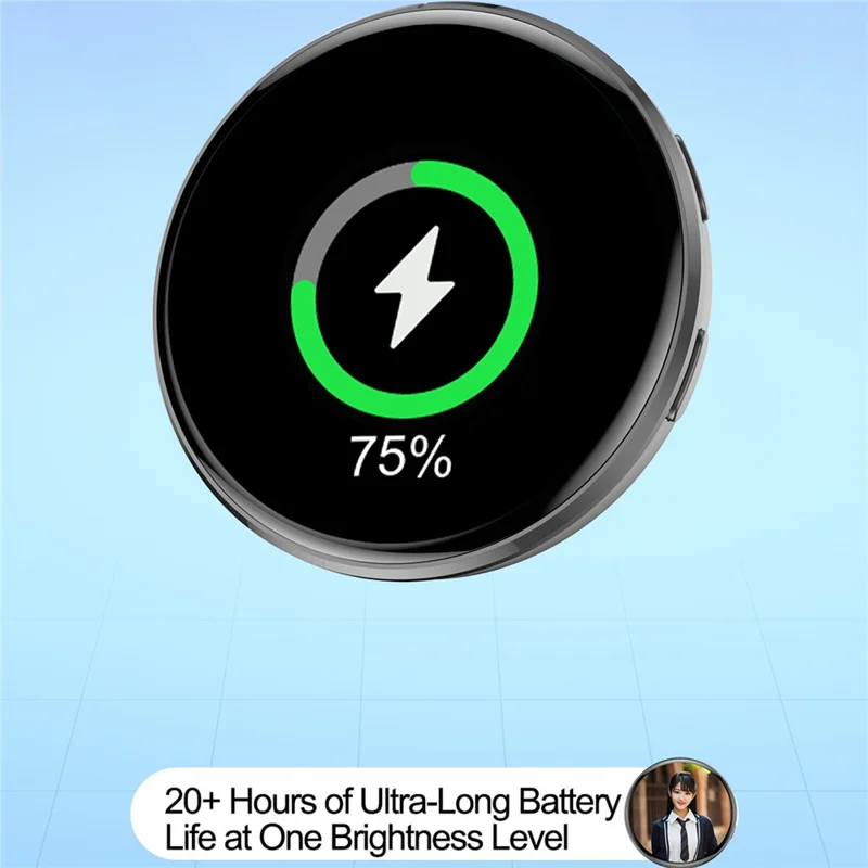 E87 1.7 inch Electronic Display Badge Bluetooth-Compatible DIY LED Name Tag Pin High Definition Display Brooch Gift for Students Fans - Black