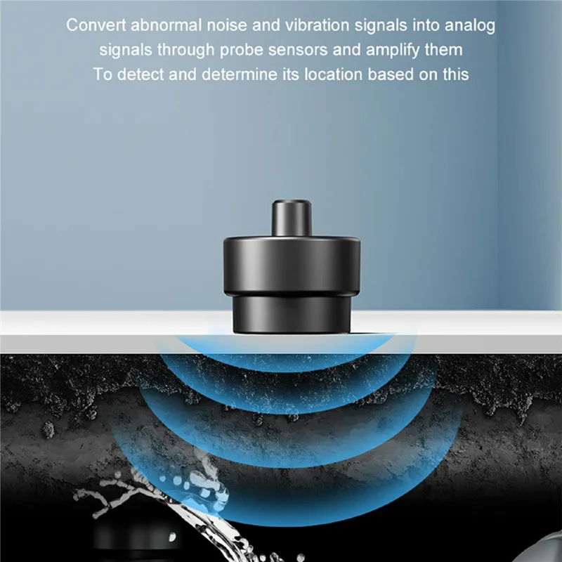 F03 högpresterande läckagedetektor för rör med ljudförstärkning, testare för vattenrörsläckage med högkänslig sensor