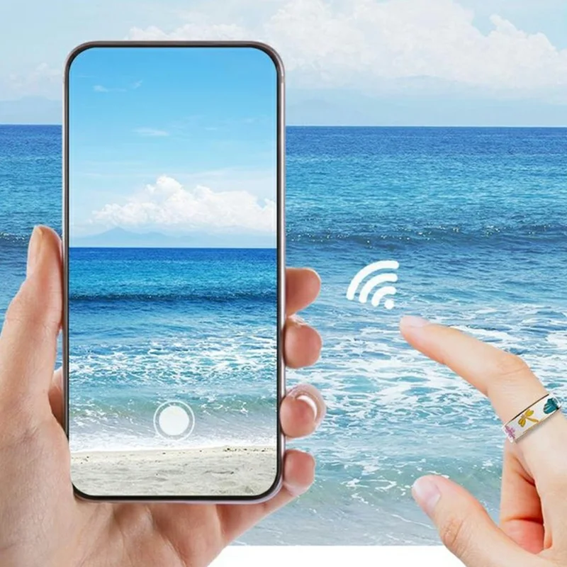 R19 IP68 Waterproof Enamel Smart Ring Heart Rate Blood Oxygen Monitor Tracking Sleep Monitor Ring with Charging Cable - No.6