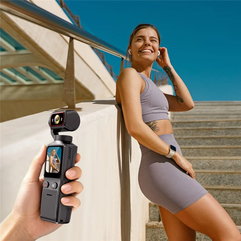 L19 Action Camera 4K Anti-Shake VLOG Pocket Camera con Schermo Touch da 1,69 pollici e Connessione Wi-Fi per Ciclismo