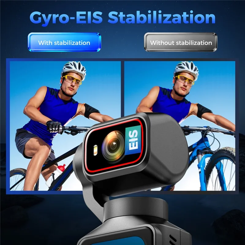 L19 Action Camera 4K Anti-Shake VLOG Pocket Camera con Schermo Touch da 1,69 pollici e Connessione Wi-Fi per Ciclismo