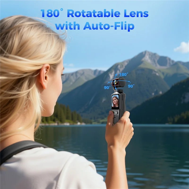 L19 Action Camera 4K Anti-Shake VLOG Pocket Camera con Schermo Touch da 1,69 pollici e Connessione Wi-Fi per Ciclismo