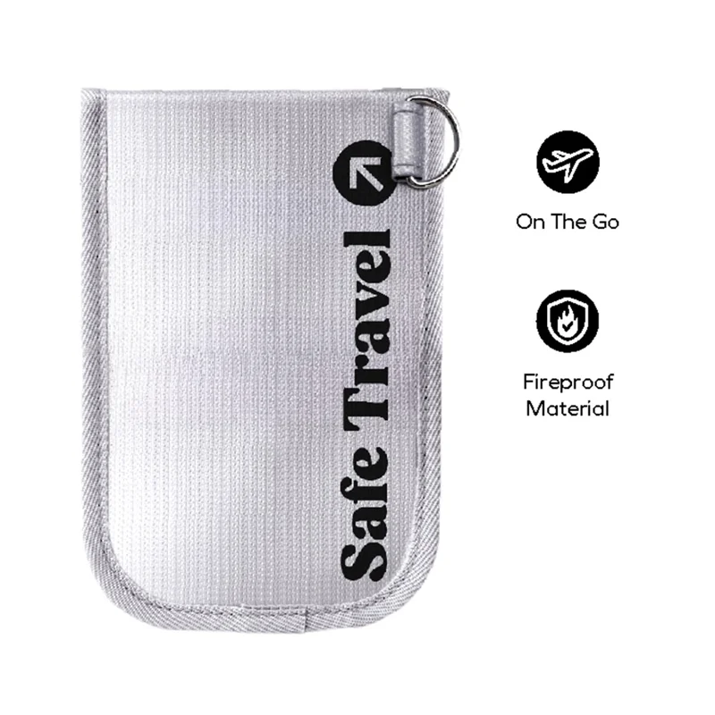 MOMAX SR52 1-World Airliner brandbevist opbevaringstaske 218 x 125 mm, ildfast vandtæt pose til elektronik/rejser