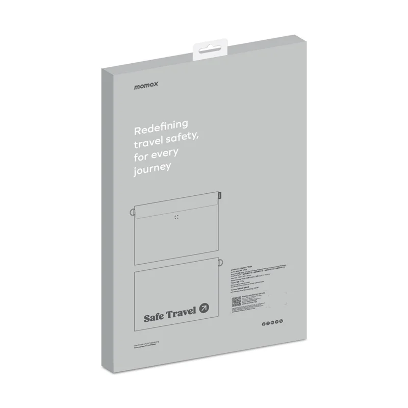 MOMAX SR56 1-World Airliner Fireproof Storage Bag 255 x 365 x 85mm Protective Case Water Resistant for Laptop  /  Documents