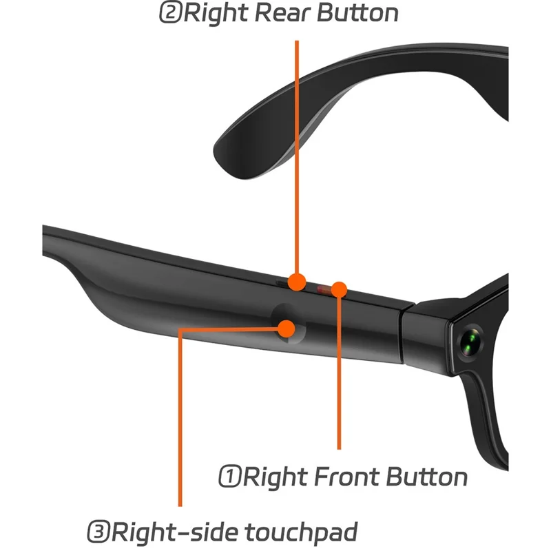 AIMB-G1 Smart AI Glasses Camera Translation Glasses First-Person View with Photo / Video Recording, Interchangeable Lenses