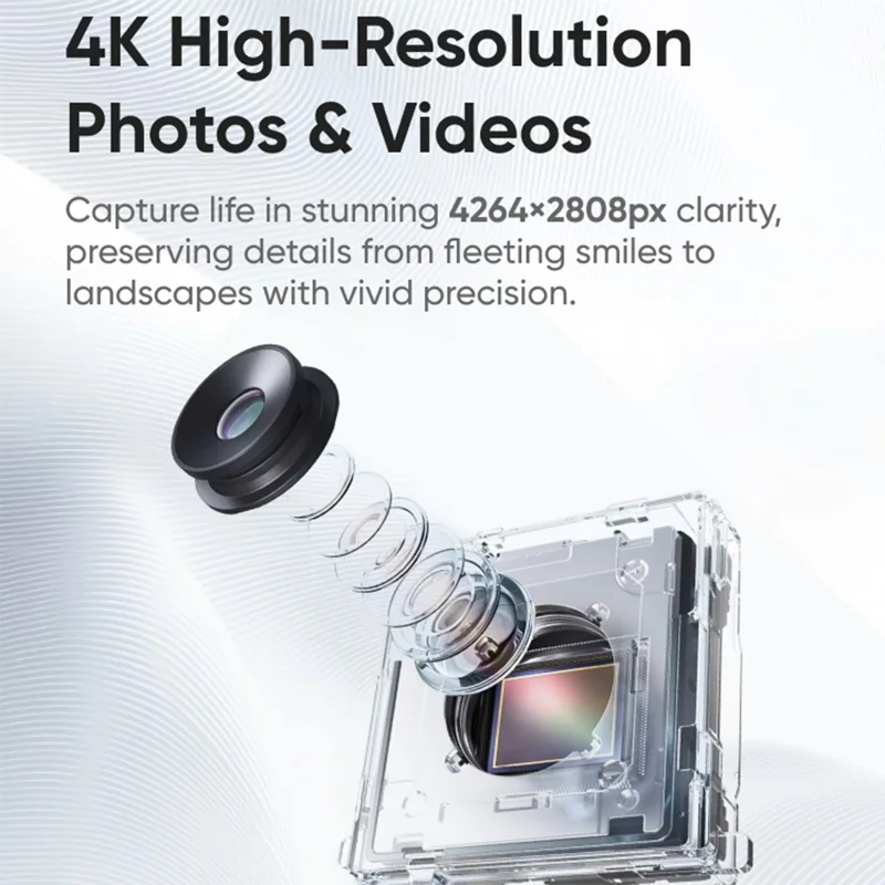 G01 AI Smart Camera Glasses 4K Video Recording  /  Photo Capture  /  Translation  /  Voice Recording  /  Image Recognition - Matte Black