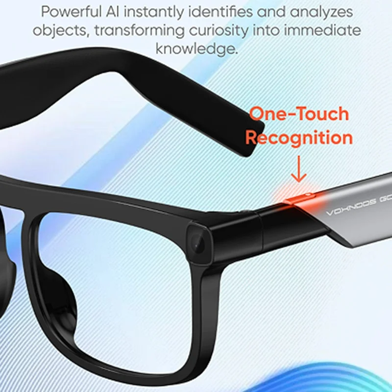 G01 AI Smart Camera Glasses 4K Video Recording  /  Photo Capture  /  Translation  /  Voice Recording  /  Image Recognition - Matte Black
