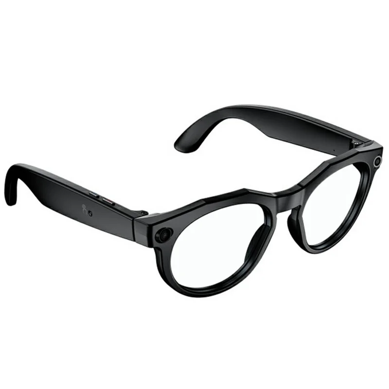 W611 AI Smart Glasses 800W Pixel Wearable Camera Bluetooth-Compatible Calling Replaceable Lenses - Black / Photochromic Lens