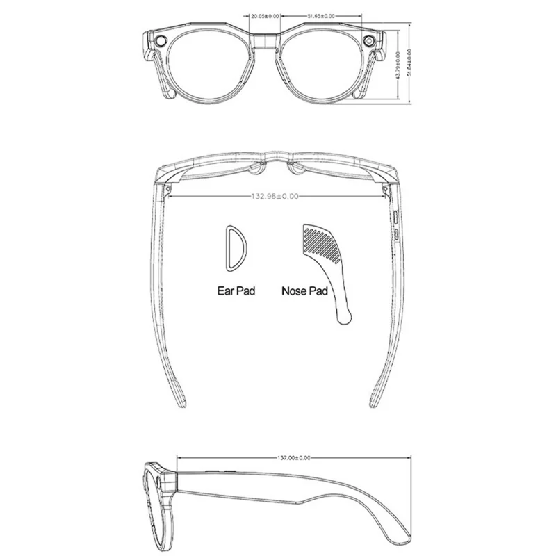 W611 AI Smart Glasses 800W Pixel Wearable Camera Bluetooth-Compatible Calling Replaceable Lenses - Black / Photochromic Lens