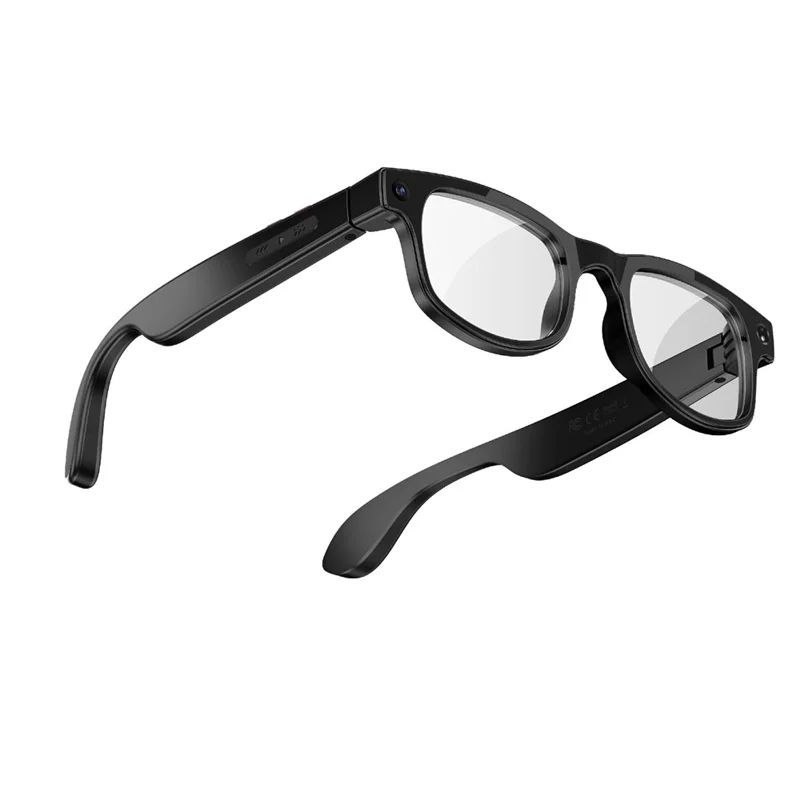 G2 8MP AI Smart Photo Glasses Anti-Shake First-Person View Glasses with Translation Video Recording Interchangeable Lens - Black
