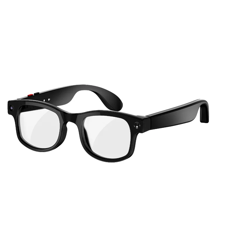 G2 8MP AI Smart Photo Glasses Anti-Shake First-Person View Glasses with Translation Video Recording Interchangeable Lens - Black