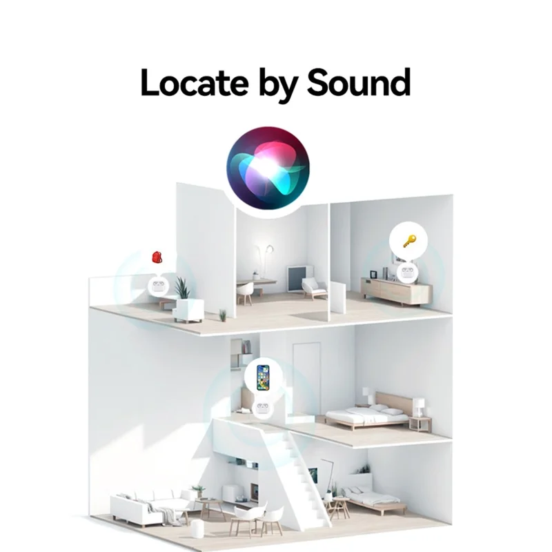 USAMS ZB357 Mini Anti-Lost Device Tracker Bluetooth-Compatible Locator Precise Positioning