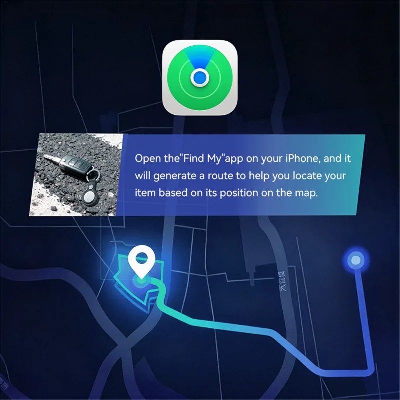 USAMS ZB357 Mini Anti-Lost Device Tracker Bluetooth-Compatible Locator Precise Positioning