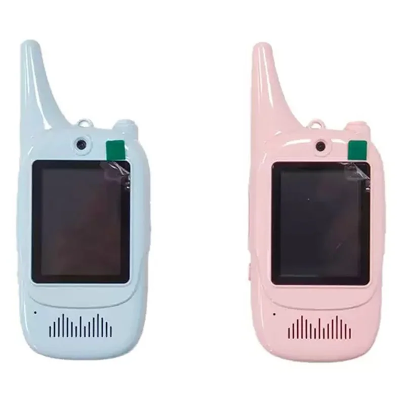 007 2,0 tommer børne videoeradio sæt med chat i realtid / automatisk koblingsfunktion til udendørs leg