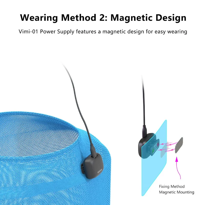 FIIT VR Vimi-01 Single Battery Pack for Ray-Ban / Meta AI Glasses Extended Battery Power Bank Portable Charger