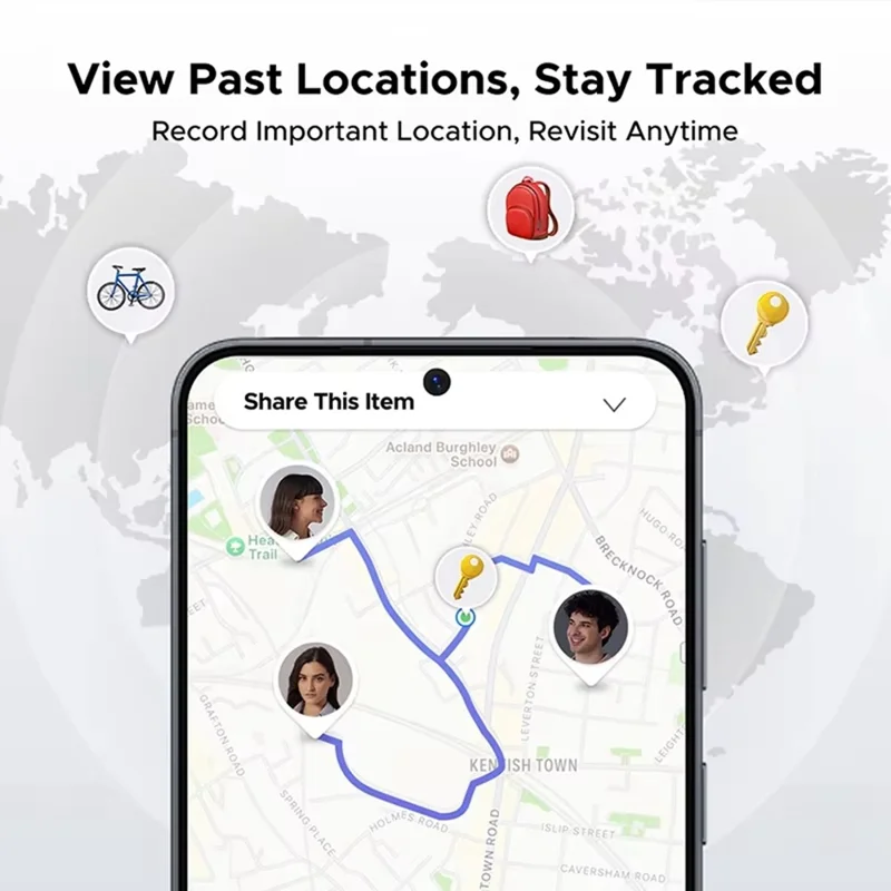 UGREEN CM830 45298 FineTrack Slim Smart Finder Wireless Tracker Card Luggage Tag Item Locator for iOS Devices
