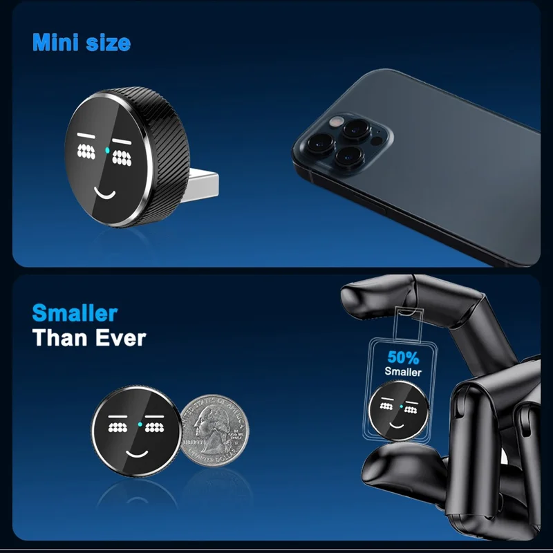 M48 2 in 1 AI Box Cute Pattern Wireless Car Play Adapter for Car Play  /  Android Auto Wired to Wireless Converter