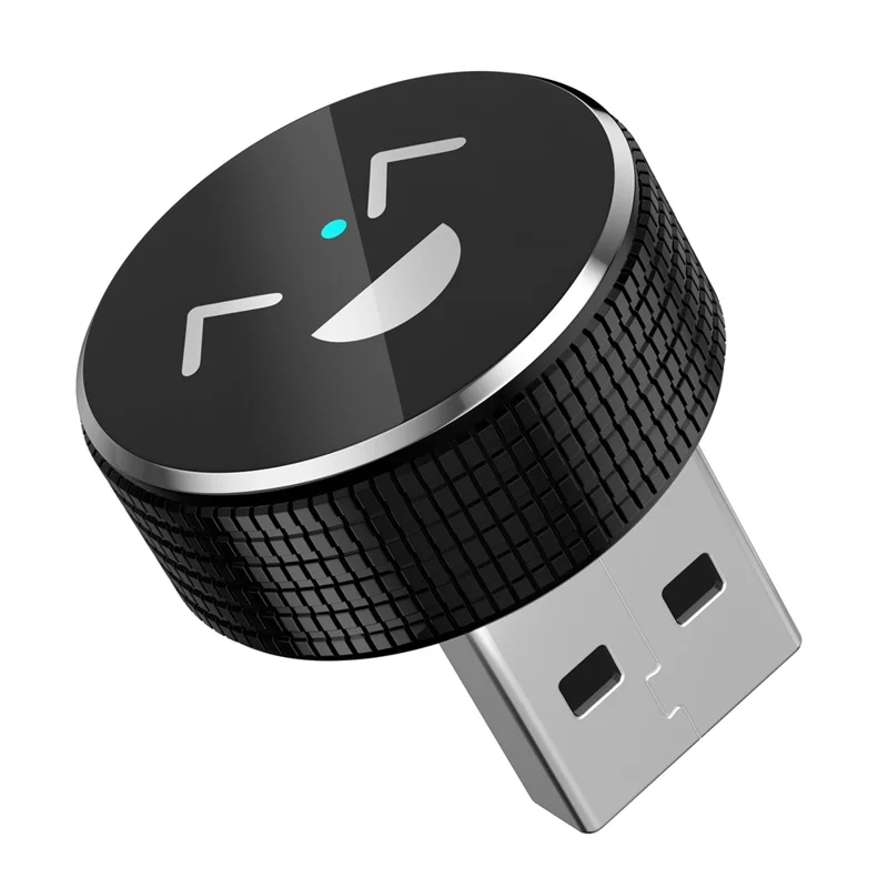 Adattatore Auto Wireless M49 2 in 1 Ai Box con Motivo Sorriso per Car Play / Convertitore da Cablato a Wireless per Android Auto