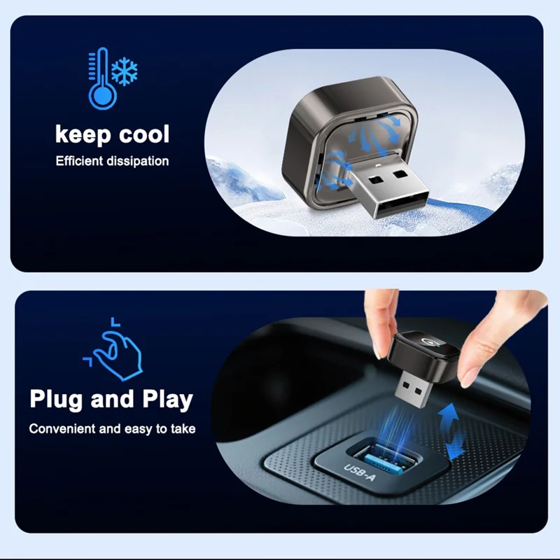 M62 2-in-1 AI-Box Wireless CarPlay-Adapter für integriertes CarPlay / Android Auto, Kabellos-Wandler für Kabelgebundene Verbindungen – Schwarz