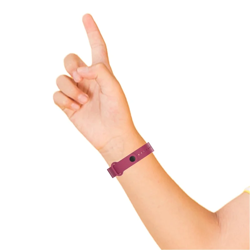 Anti-Lost Beskyttelsesdæksel Skalk Kids Ældre Silikone Armbånd Armbåndssnor til Apple AirTag Tracker - Cyan