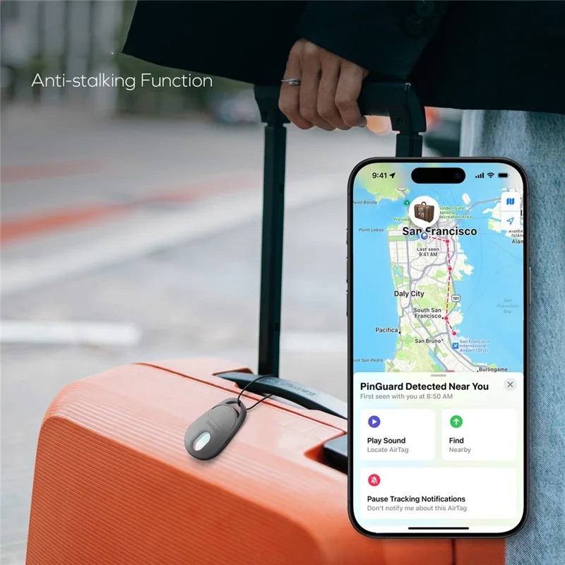 MOMAX PinGuard Camera Detection Tracker Anti-Lost Device Dual Function Anti-Peeping  /  Locator for Travel  /  Hotel Safety - Black